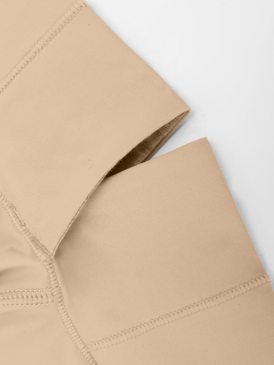 Plunge Low-Back Mid-Thigh Body Shaper with Removable Butt and Hips Pads - FirmaActive
