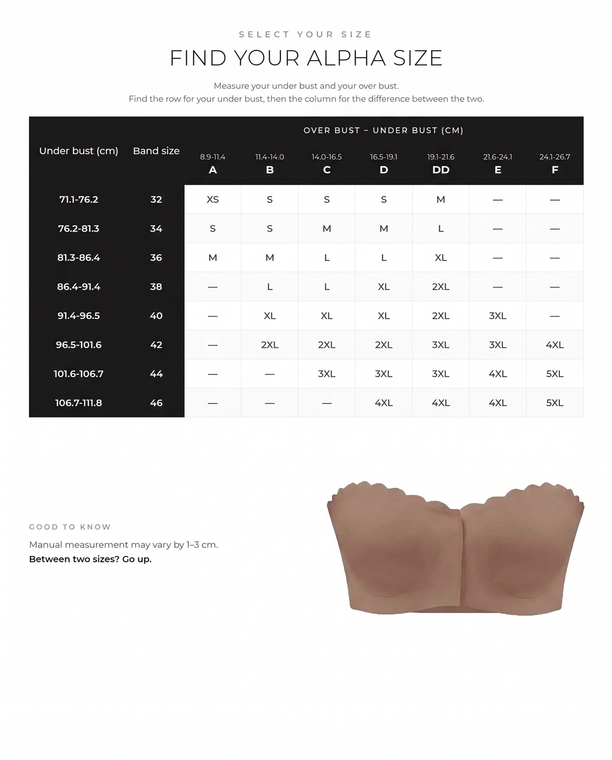 Strapless Front Closure Leopard Print Bra - FirmaHold size guide