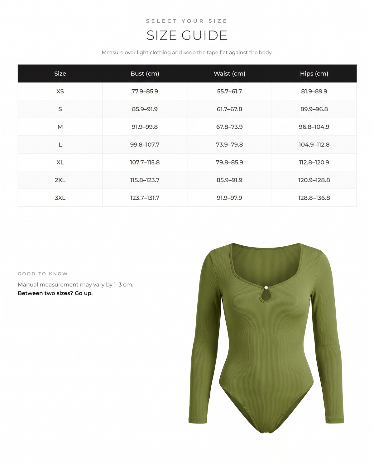 Seamless Ribbed Tummy Control Thong Bodysuit Scoop Neck - FirmaActive size chart