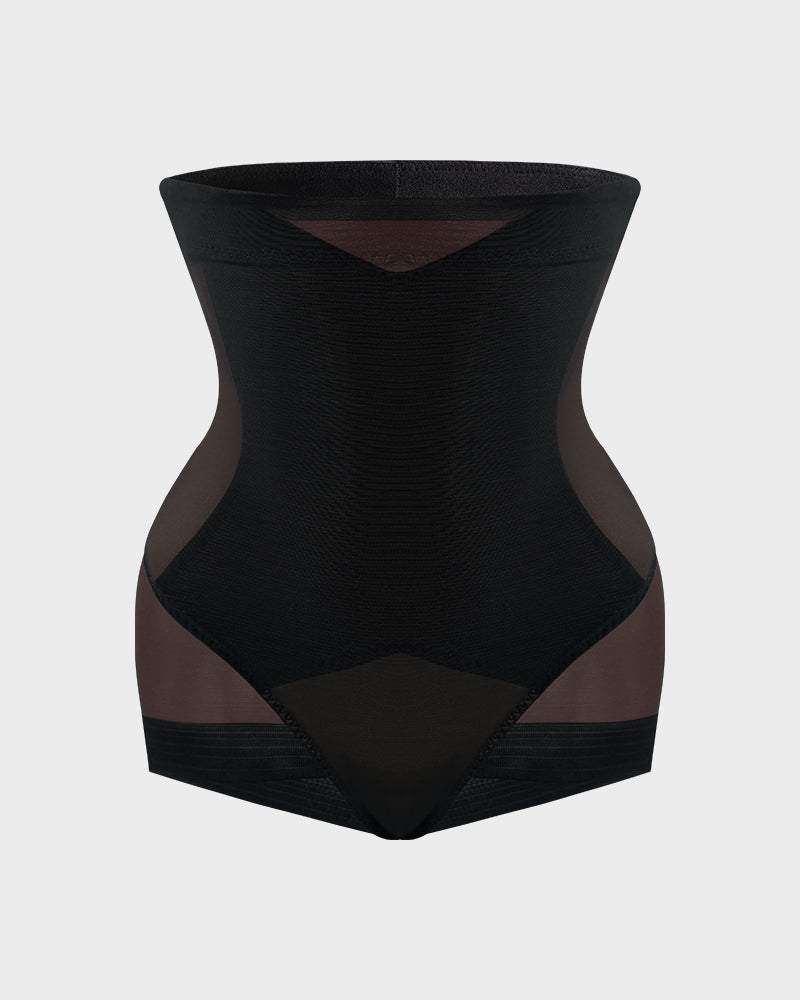 Sculpting Mesh High-Waist Shaper Panty - FirmaSmooth