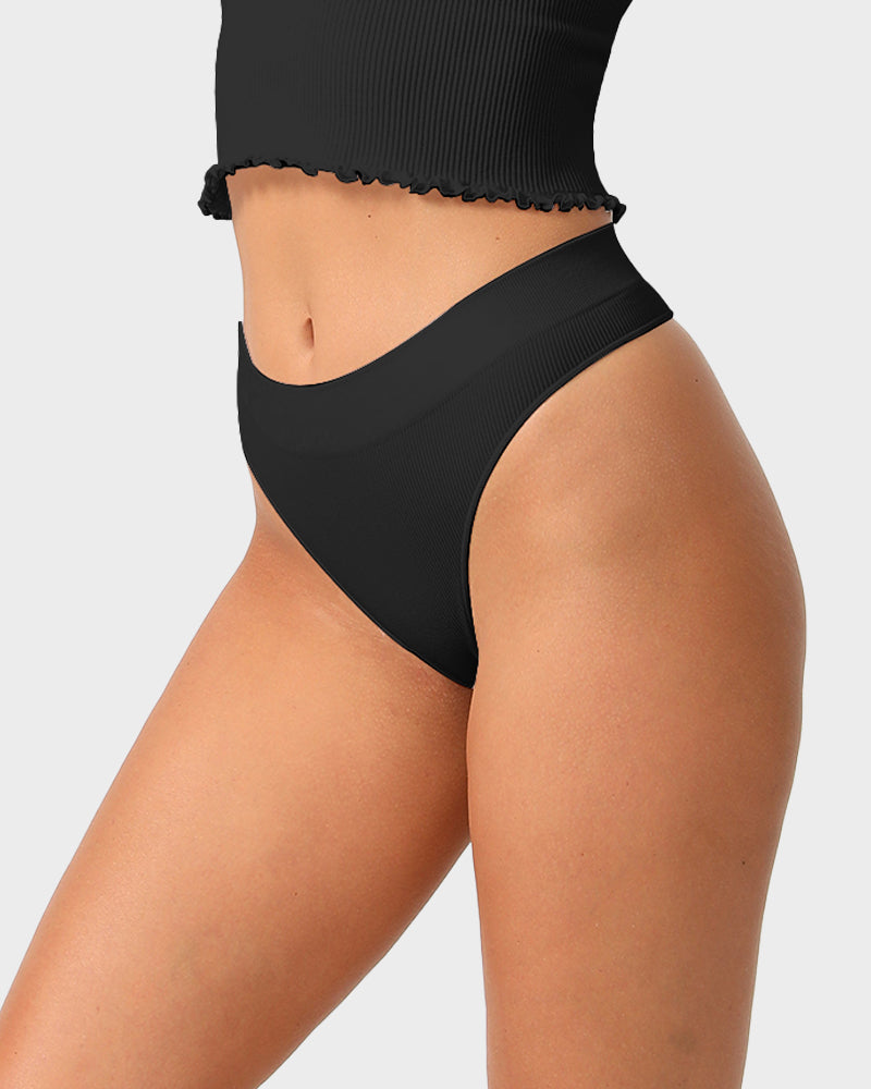 Seamless Low-Rise Thong Underwear 3-Pack - FirmaSmooth