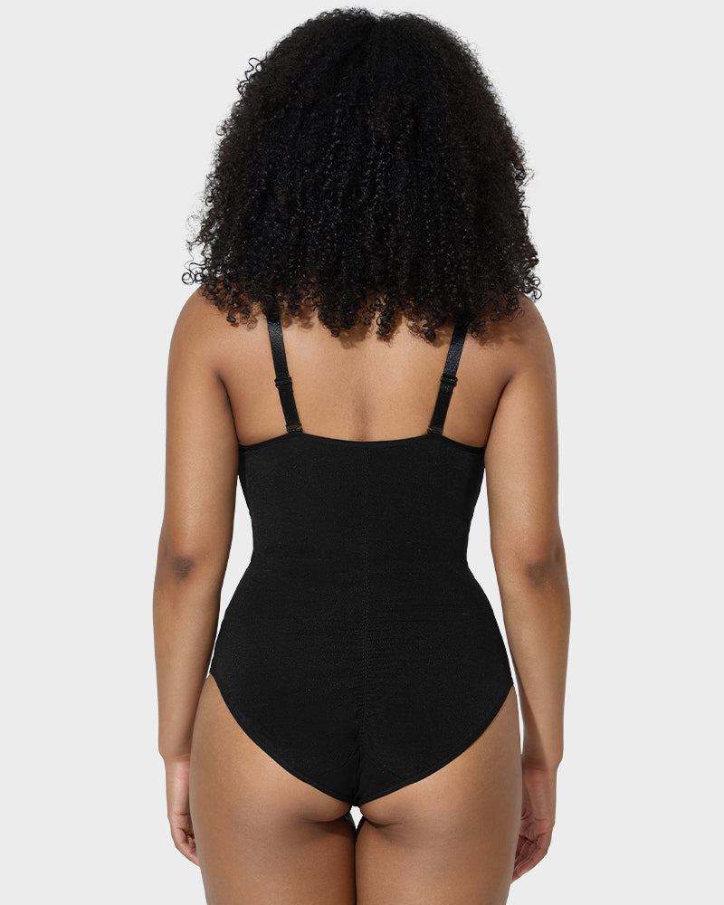 Criss-Cross Mesh Sculpting Bodysuit - FirmaSculpt