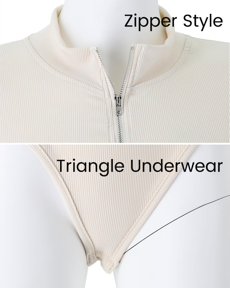 Ribbed Long Sleeve Shaping Bodysuit - FirmaSculpt