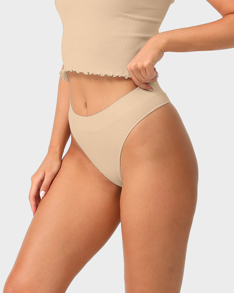Seamless Low-Rise Thong Underwear 3-Pack - FirmaSmooth