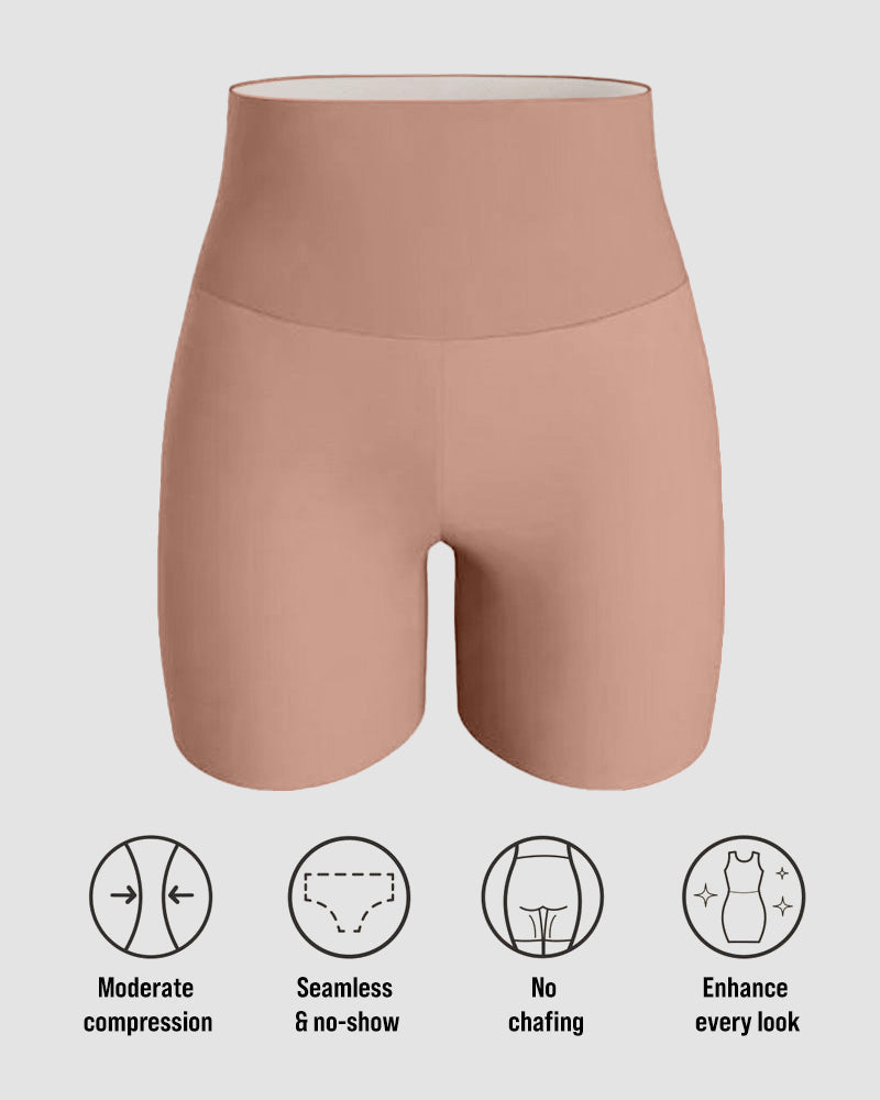 Lightweight High-Waist Tummy Control Shaping Shorts - FirmaControl