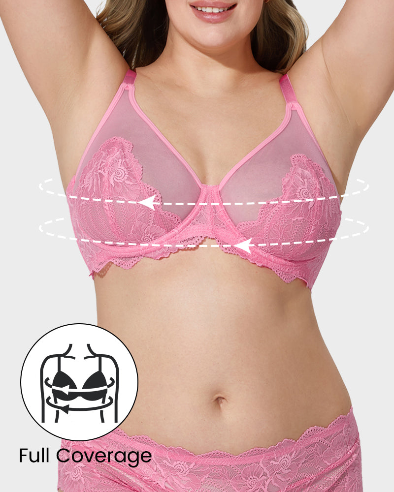 Full Coverage Lace Minimizer Bra - FirmaLace