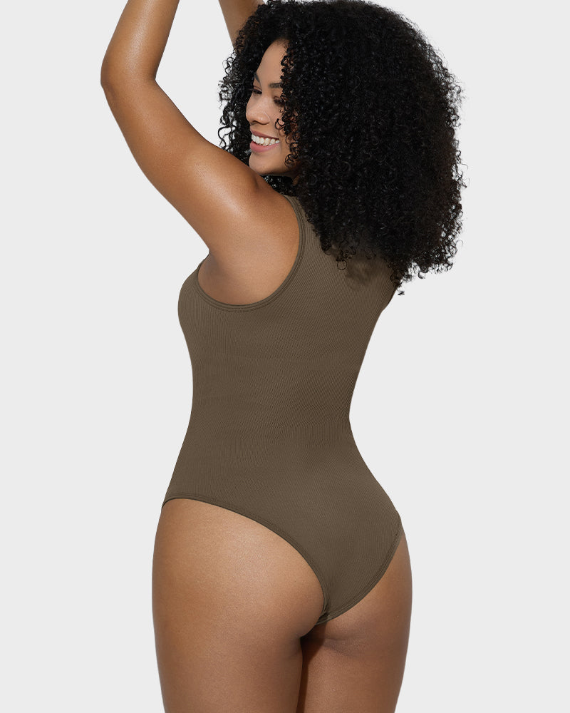 Sleeveless Tummy Control Tank Bodysuit - FirmaSculpt