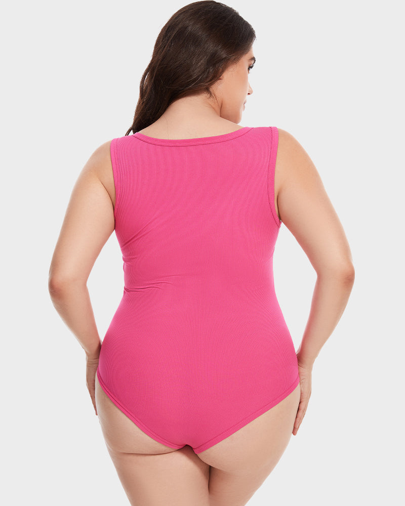 Sleeveless Tummy Control Tank Bodysuit - FirmaSculpt
