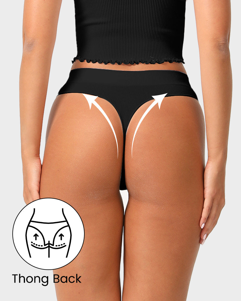 Seamless Low-Rise Thong Underwear 3-Pack - FirmaSmooth