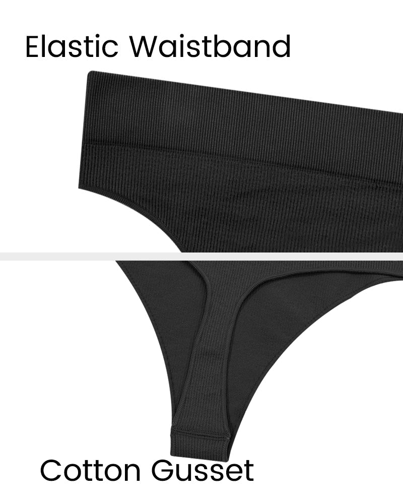 Seamless Low-Rise Thong Underwear 3-Pack - FirmaSmooth