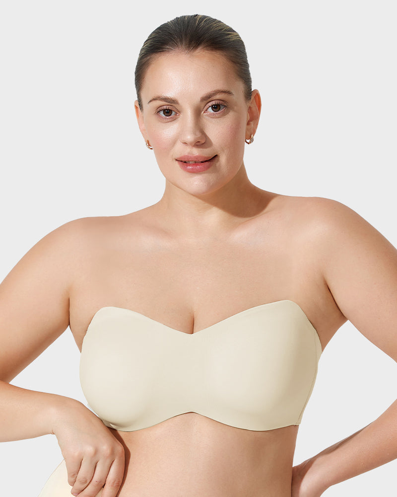 Full Support Non-Slip Convertible Bandeau Bra - FirmHold