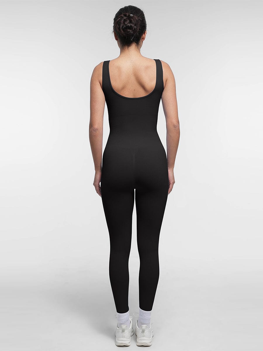 Square Neck U-Back Shaping Jumpsuit - FirmaSculpt