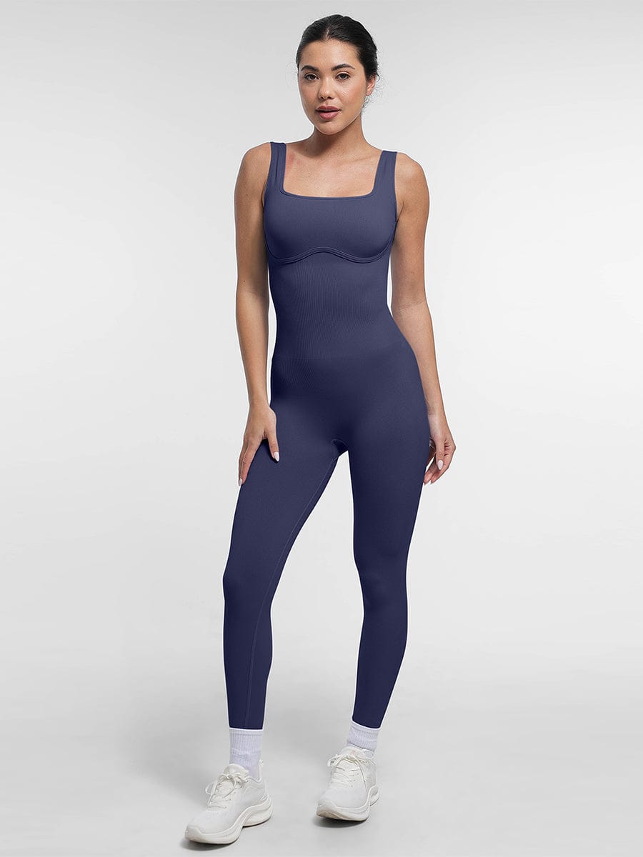 Square Neck U-Back Shaping Jumpsuit - FirmaSculpt