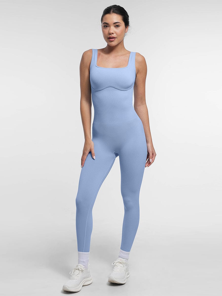 Square Neck U-Back Shaping Jumpsuit - FirmaSculpt