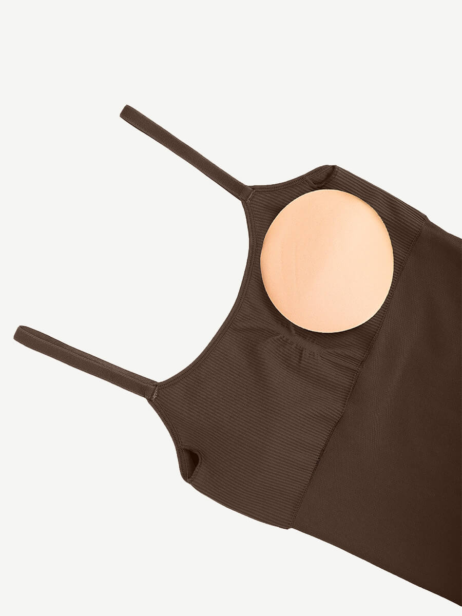 High Stretchy Seamless Tummy Control Shaping Jumpsuit with Removable Cup Pads - FirmaFlex