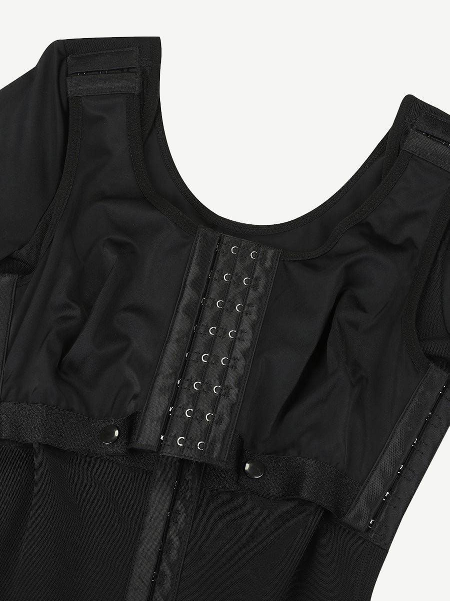 Lace Trim Post-Surgical Full Body Shaper with Sleeves FirmaHold