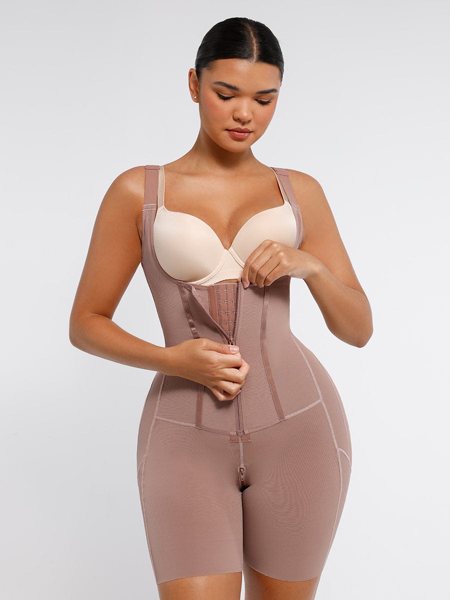 Post Surgery U-Shaped Bust Support Waist and Abdomen Shapewear with Steel Bones FirmaHold