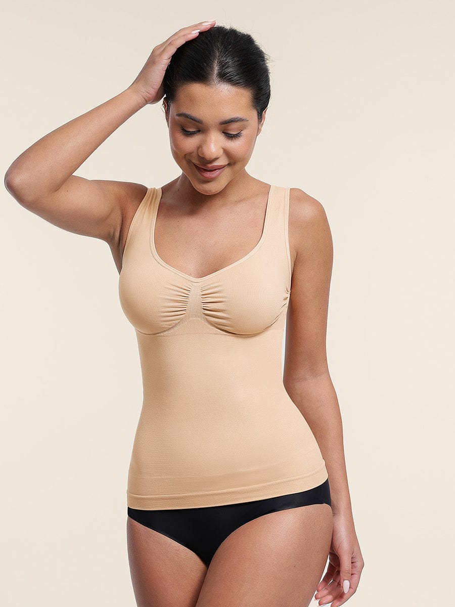 Seamless Bust Support Waist & Abdomen Control Shape Tank Top - FirmaActive