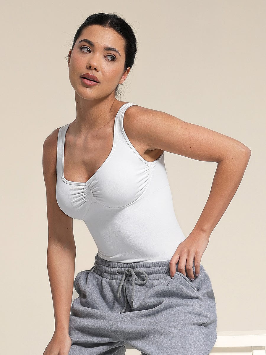 Seamless Bust Support Waist & Abdomen Control Shape Tank Top - FirmaActive
