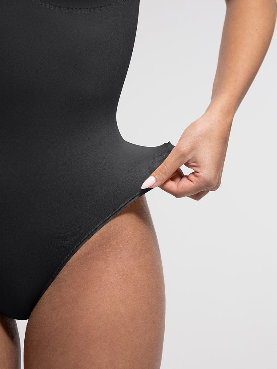 Seamless Bust Support Waist and Abdomen Control Thong Bodysuit - FirmaSculpt