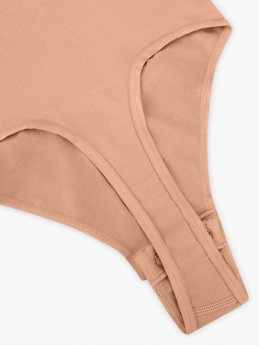 Seamless Bust Support Waist and Abdomen Control Thong Bodysuit - FirmaSculpt