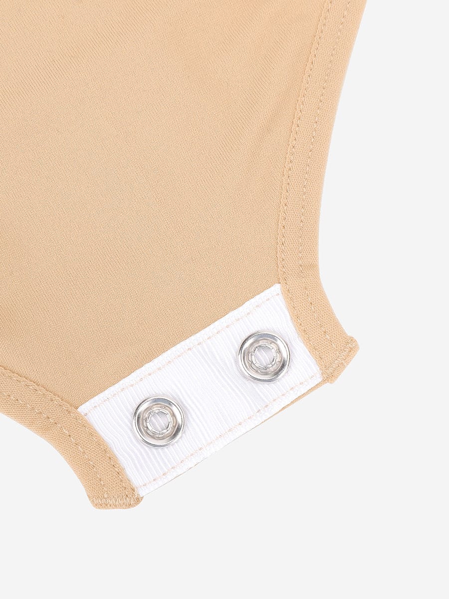 Seamless Short Sleeve Waist and Abdomen Shaping Hip Briefs Bodysuit - FirmaSculpt