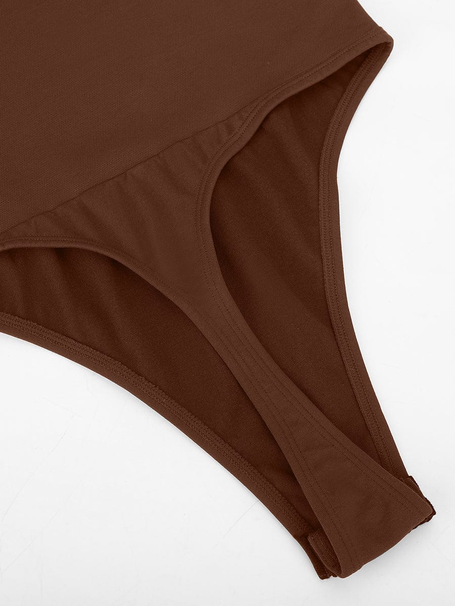 Seamless Built-in Bra Waist and Tummy Control Thong Bodysuit - FirmaActive