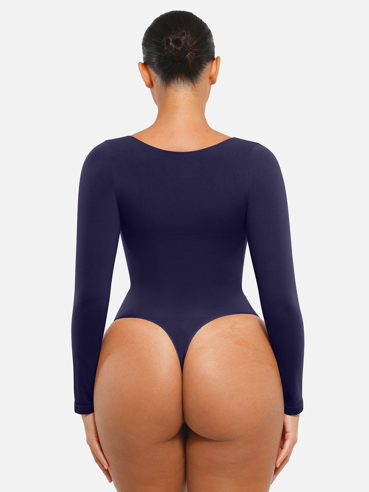Seamless Long Sleeve Chest Support Tummy Control Thong Bodysuit - FirmaSculpt