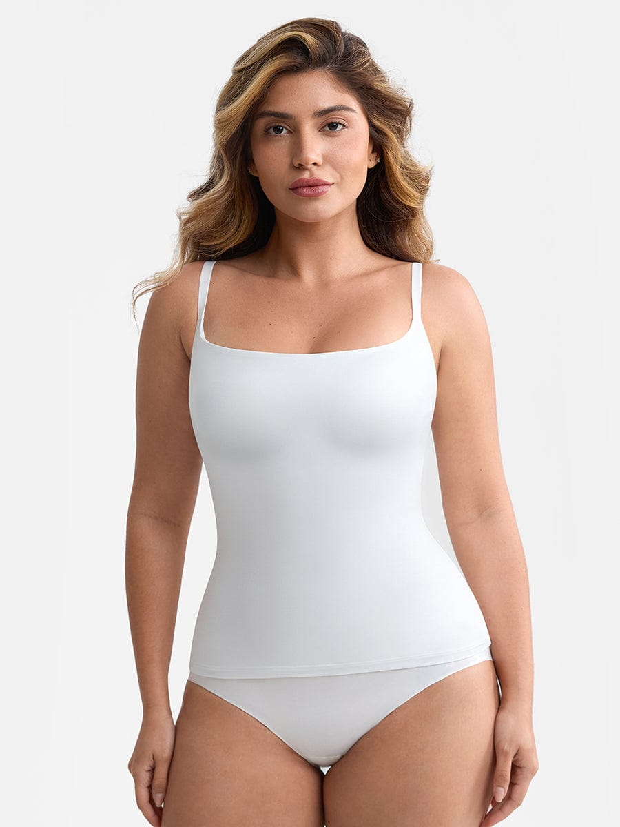 Scoop Neck Light Shaping Top with Anti-Sheer Bust Lining - FirmaSoft