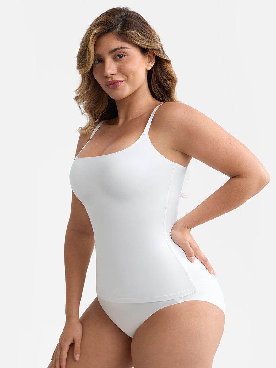 Scoop Neck Light Shaping Top with Anti-Sheer Bust Lining - FirmaSoft