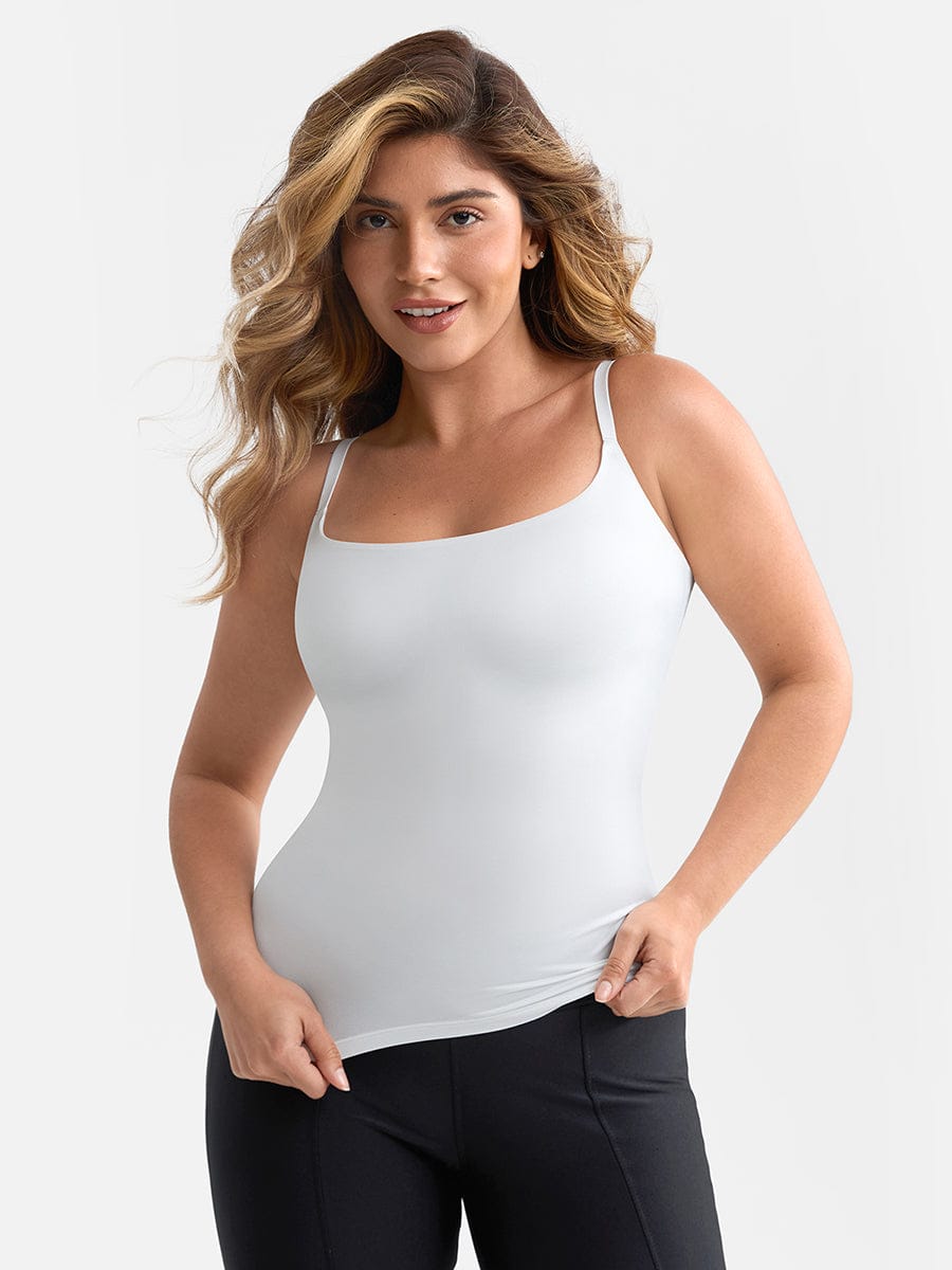Scoop Neck Light Shaping Top with Anti-Sheer Bust Lining - FirmaSoft