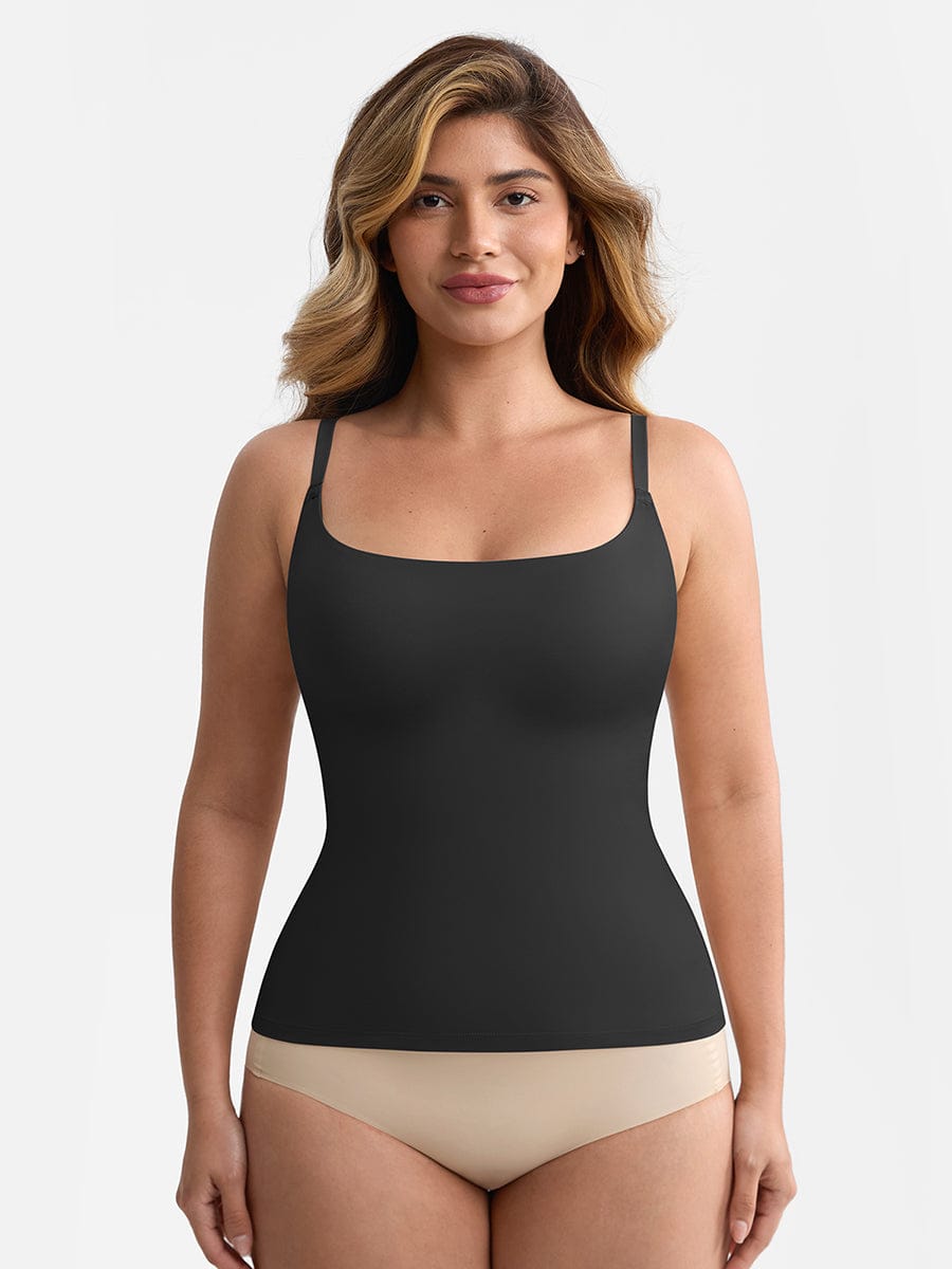 Scoop Neck Light Shaping Top with Anti-Sheer Bust Lining - FirmaSoft