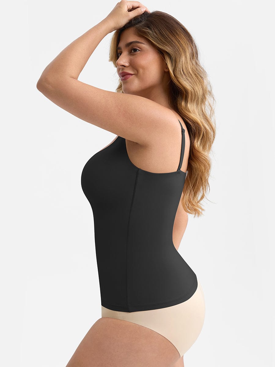 Scoop Neck Light Shaping Top with Anti-Sheer Bust Lining - FirmaSoft