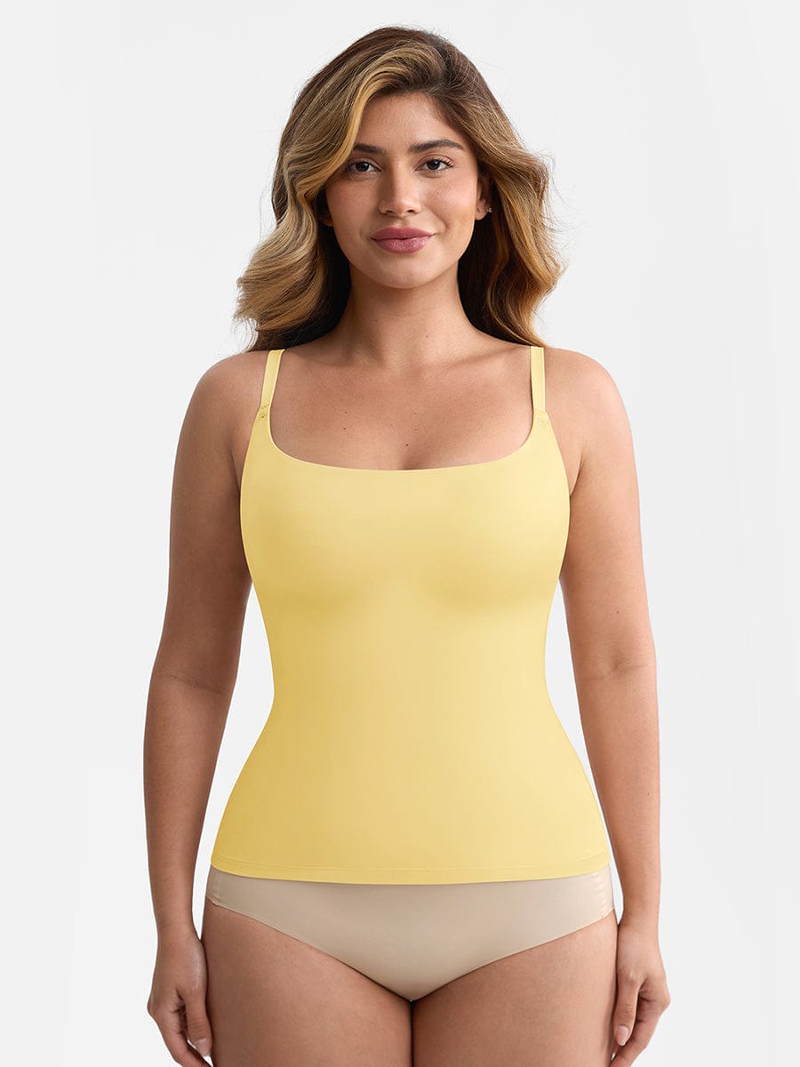 Scoop Neck Light Shaping Top with Anti-Sheer Bust Lining - FirmaSoft