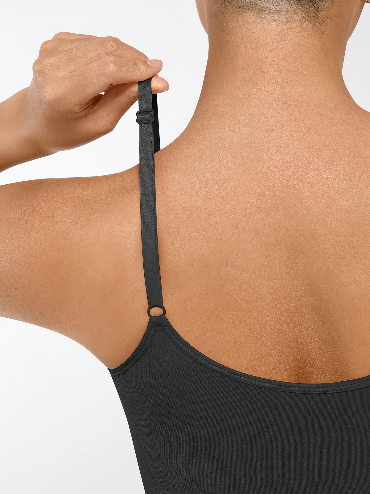 Mid-Thigh Full Body Seamless Shaper with Adjustable Straps - FirmaActive