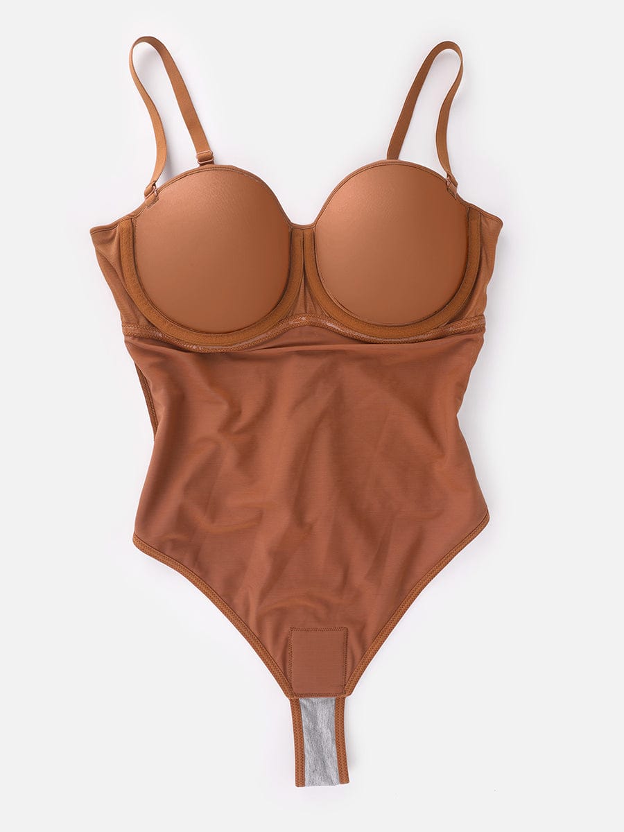 One Piece Underwire Strapless Waist And Abdomen Shaping Thong Bodysuit - FirmaHold