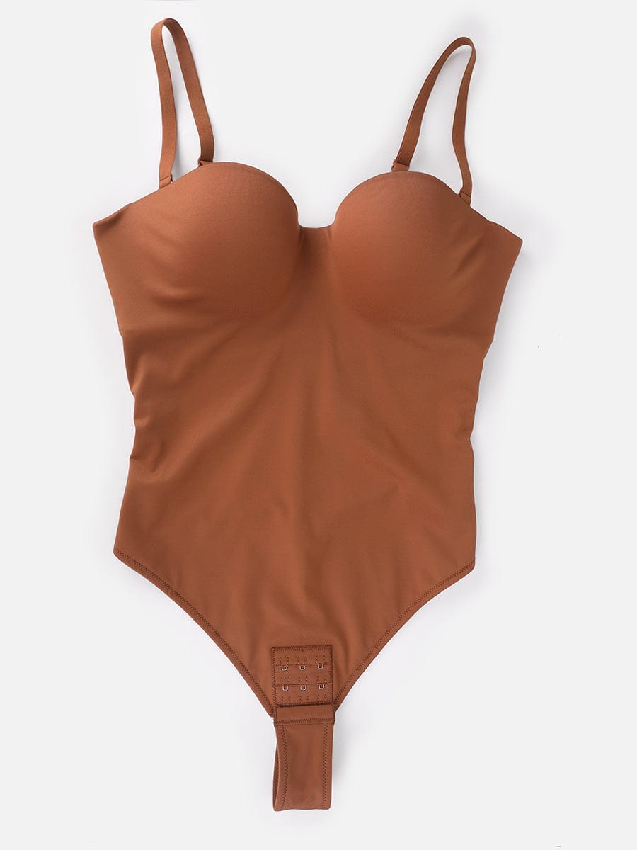 One Piece Underwire Strapless Waist And Abdomen Shaping Thong Bodysuit - FirmaHold