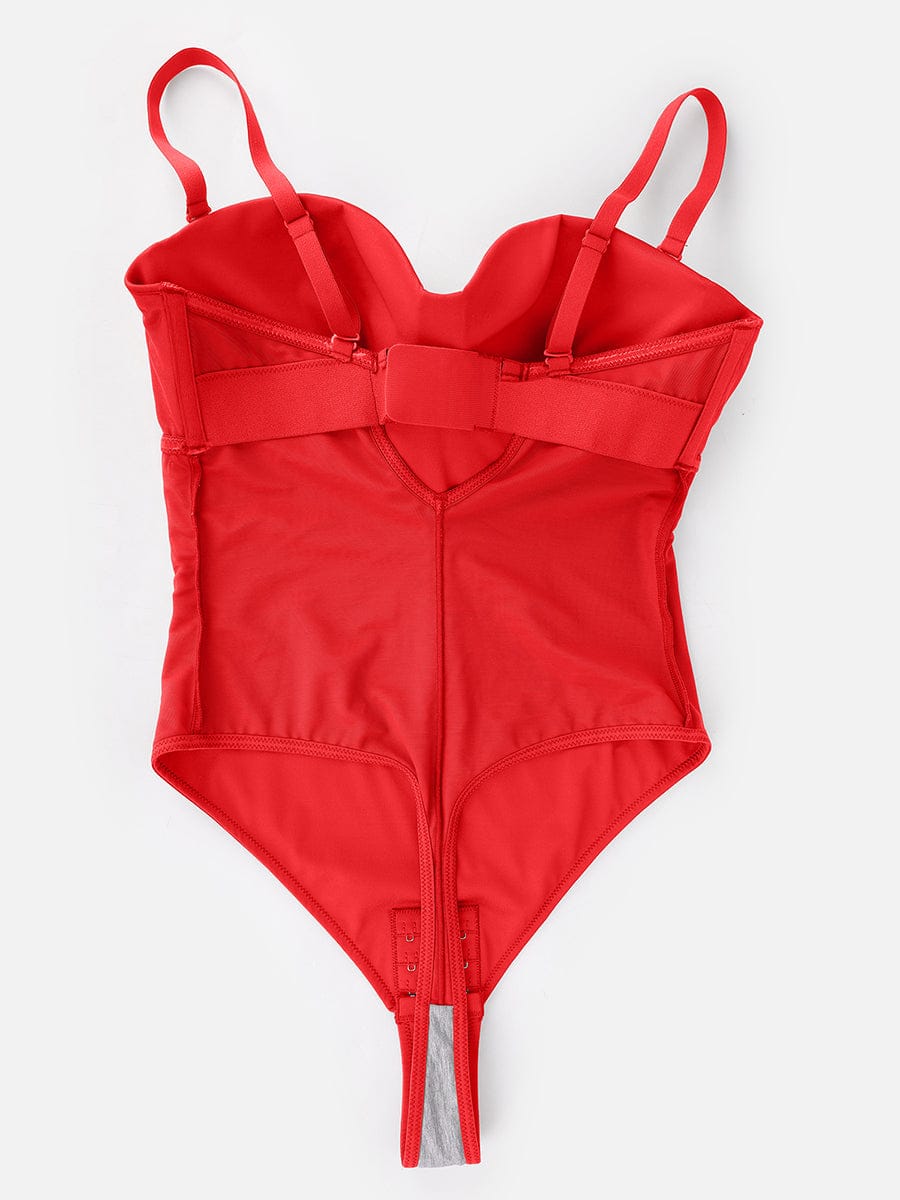 One Piece Underwire Strapless Waist And Abdomen Shaping Thong Bodysuit - FirmaHold