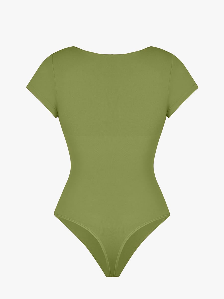 Seamless Bust Support Waist & Abdomen Shaping Thong Bodysuit - FirmaSculpt