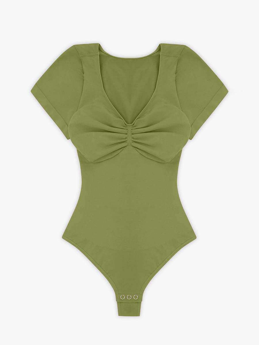 Seamless Bust Support Waist & Abdomen Shaping Thong Bodysuit - FirmaSculpt