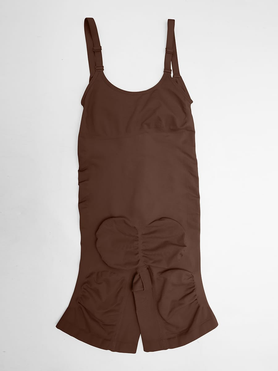Invisible Zip Seamless Shapewear Bodysuit with Tummy Control & Butt Lifting Adjustable Straps - FirmaSculpt