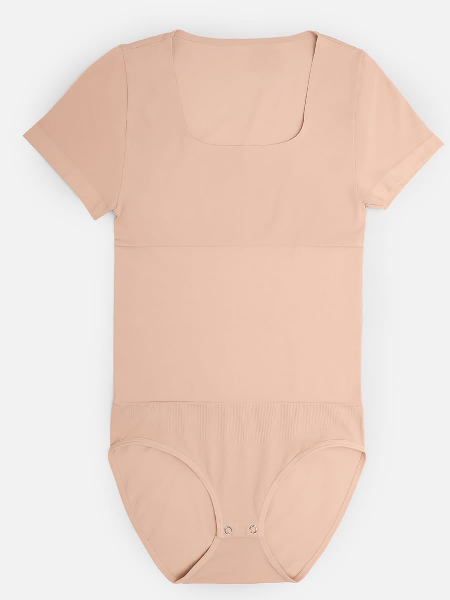 Seamless Scoop Neck Bodysuit with Buttery Soft Tummy Control - FirmaSmooth