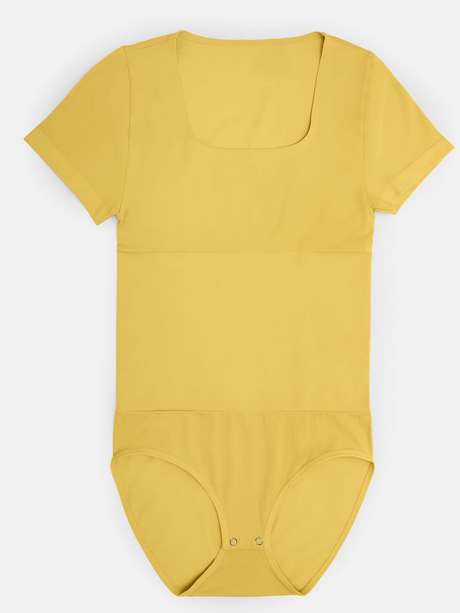 Seamless Scoop Neck Bodysuit with Buttery Soft Tummy Control - FirmaSmooth