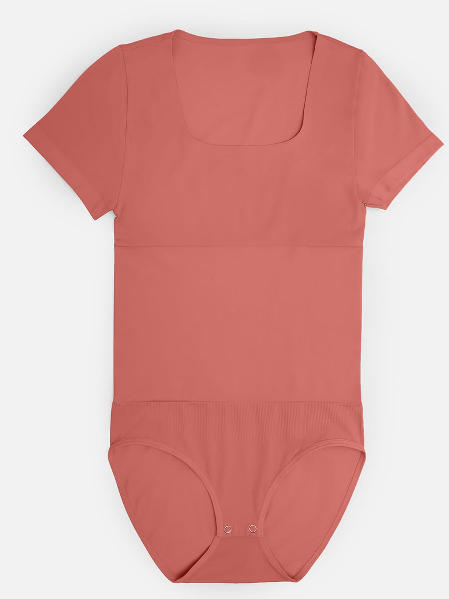 Seamless Scoop Neck Bodysuit with Buttery Soft Tummy Control - FirmaSmooth