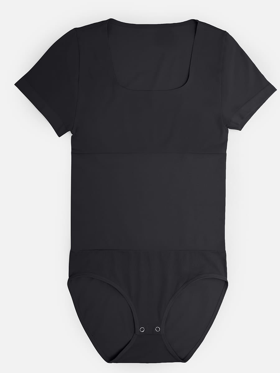 Seamless Scoop Neck Bodysuit with Buttery Soft Tummy Control - FirmaSmooth