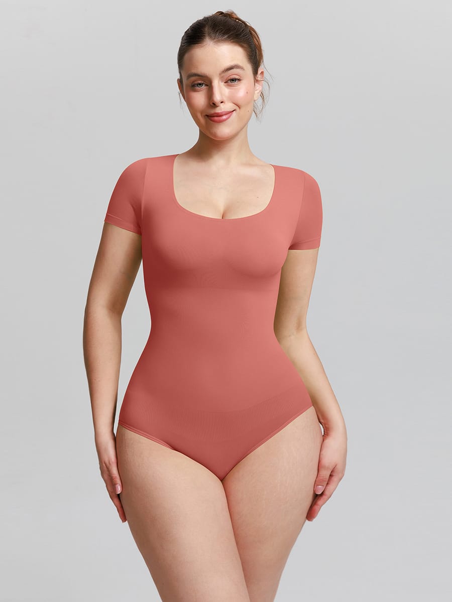 Seamless Scoop Neck Bodysuit with Buttery Soft Tummy Control - FirmaSmooth