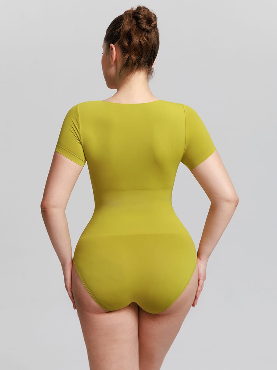 Seamless Scoop Neck Bodysuit with Buttery Soft Tummy Control - FirmaSmooth