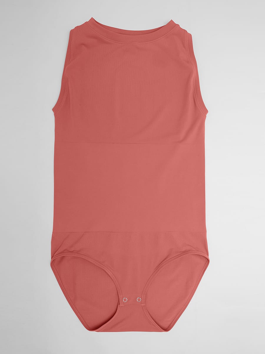 Seamless Buttery Soft Tummy Control Bodysuit Crew Neck - FirmaSoft