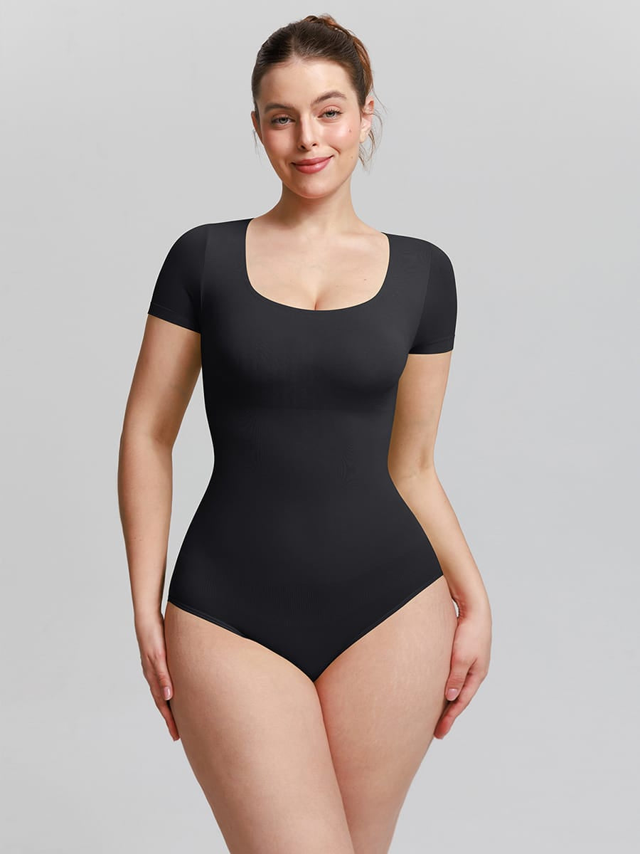 Seamless Scoop Neck Bodysuit with Buttery Soft Tummy Control - FirmaSmooth