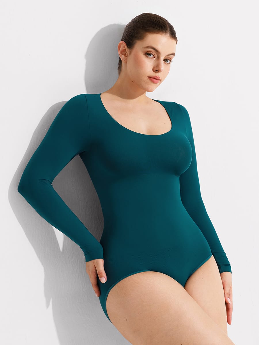 Seamless Butter Soft Scoop Neck Tummy Control Shaping Bodysuit - FirmaSoft